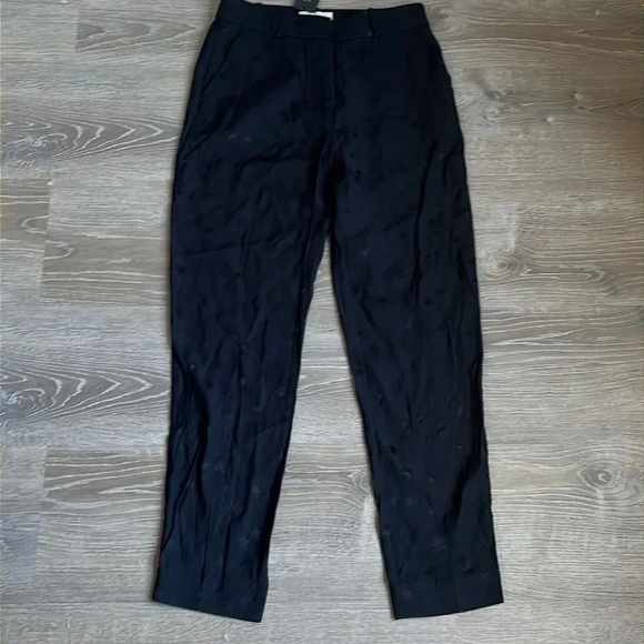 NEW Equipment x Tabitha Simmons Black Warsaw jacquard Star tapered Pants - Picture 2 of 13